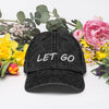 Let go phrase and live love vintage cap