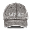 Let go phrase and live love vintage cap