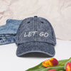 Let go phrase and live love vintage cap